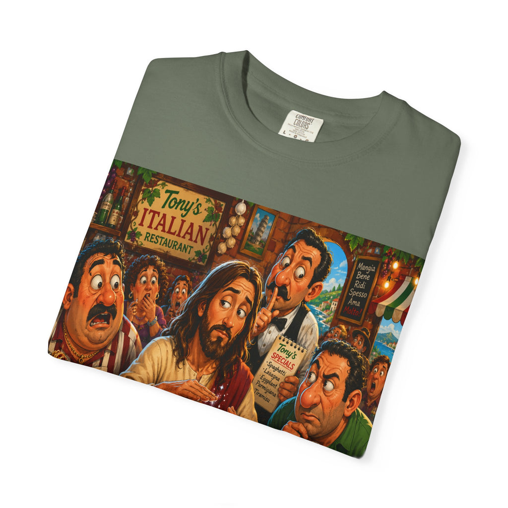 Jesus Turning His Water Into Wine  Scene T-shirt | Italian Parlor Illustration