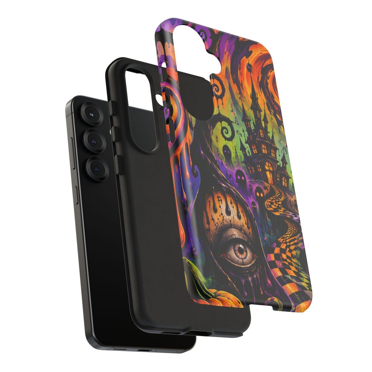 Phone Case — Psychedelic Haunted House Halloween Design