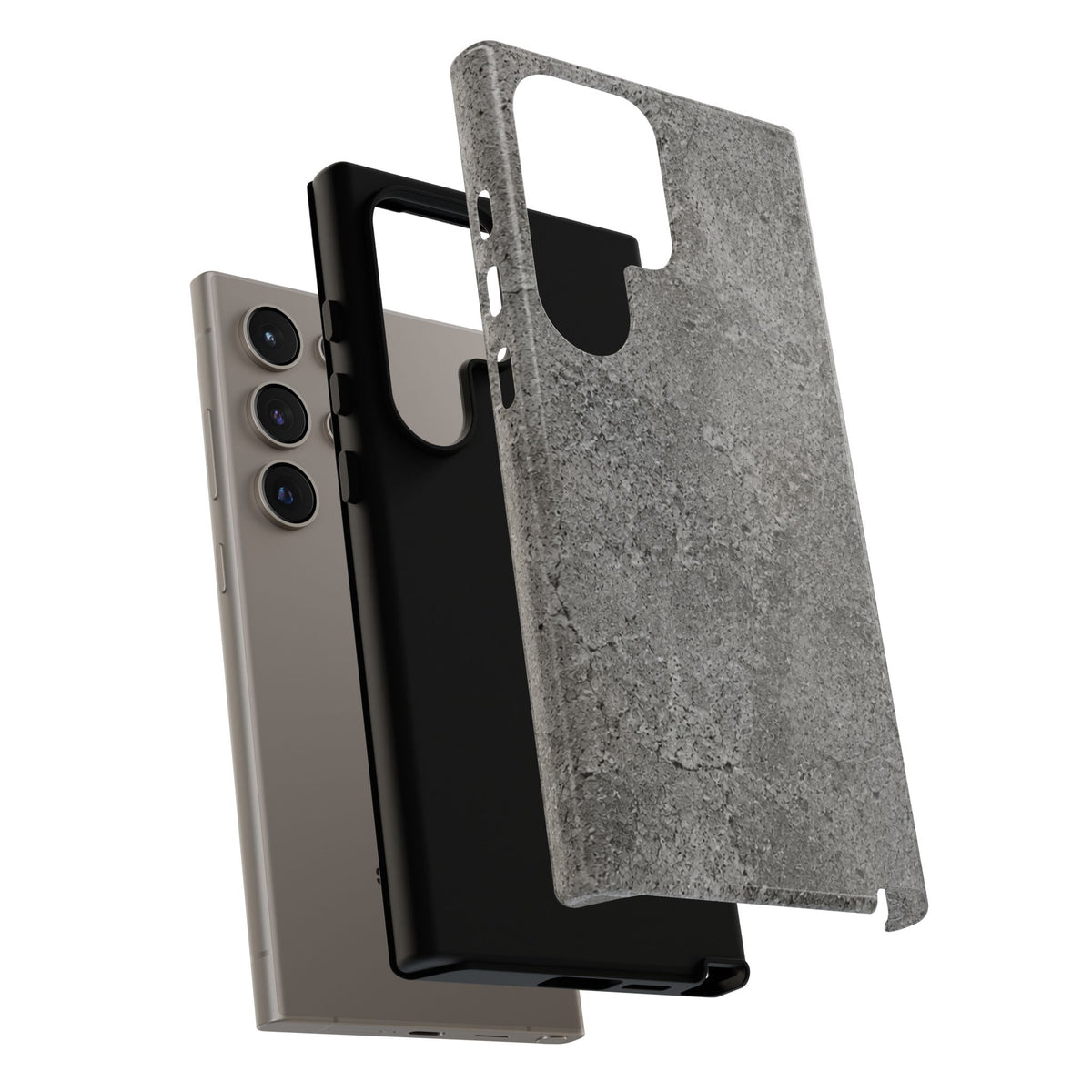 Concrete Texture Phone Case — Rugged Grey Protective iPhone Cover