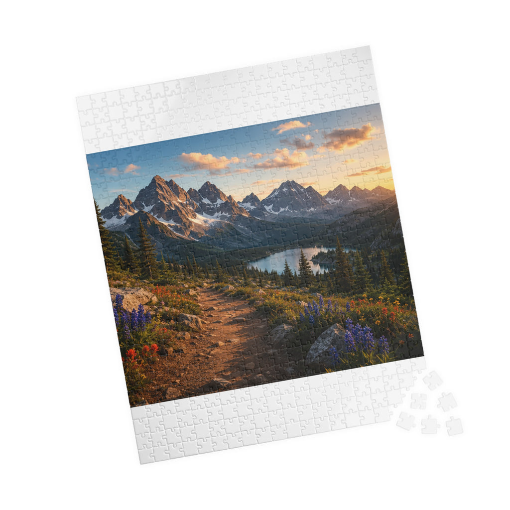 Sunset Mountain Trail Puzzle | Scenic Landscape Jigsaw