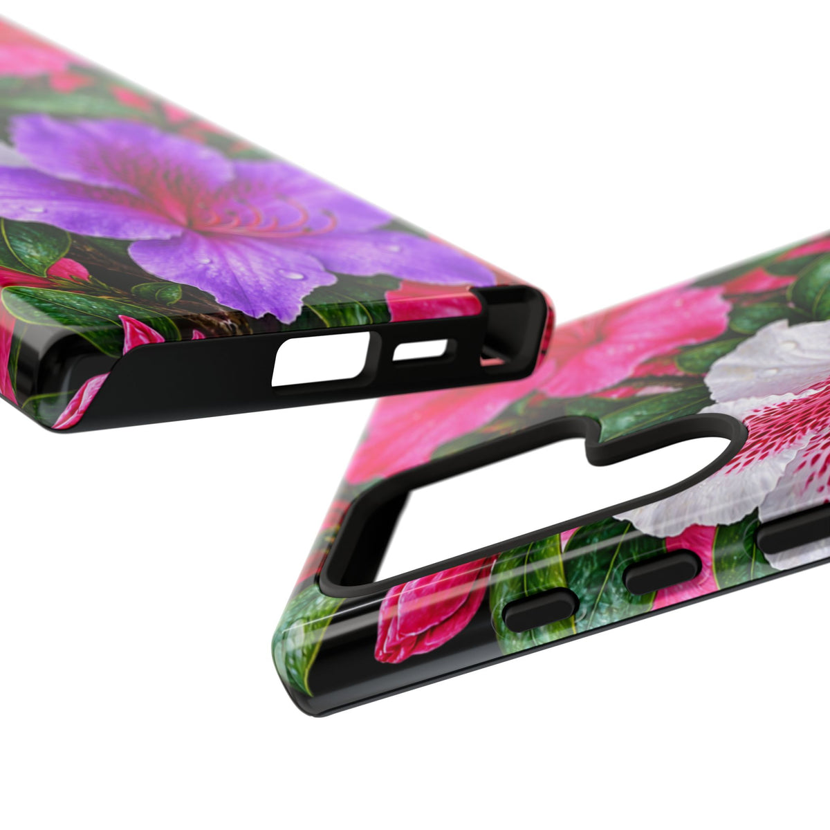 Floral Azalea Phone Case — Vibrant Pink & Purple Blossom Protection