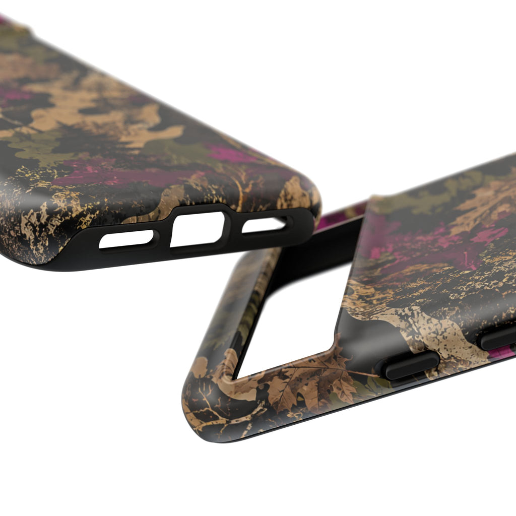 Camo Floral Tough Phone Case — Rugged Nature-Inspired Protection