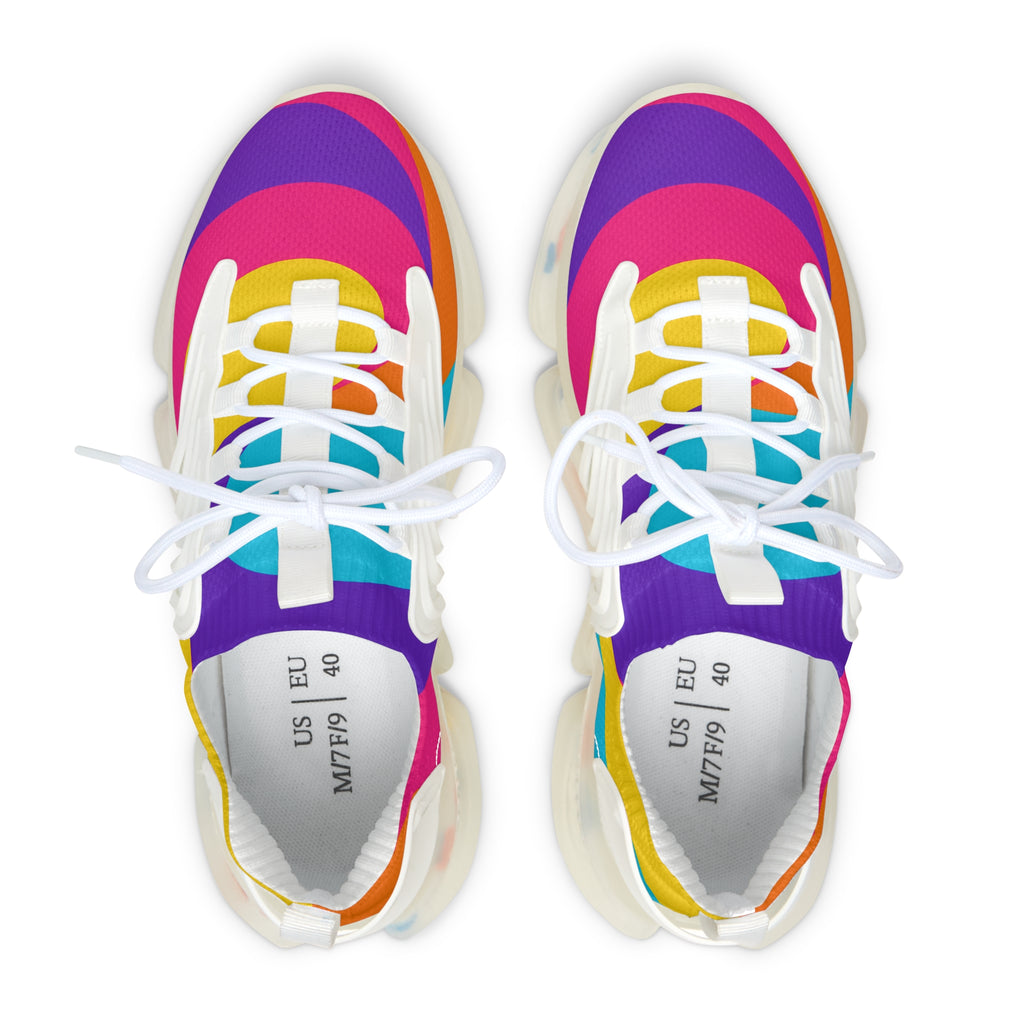 Women's Mesh Sneakers — Colorful Gradient Athletic Shoes for Casual, Running & Everyday Wear