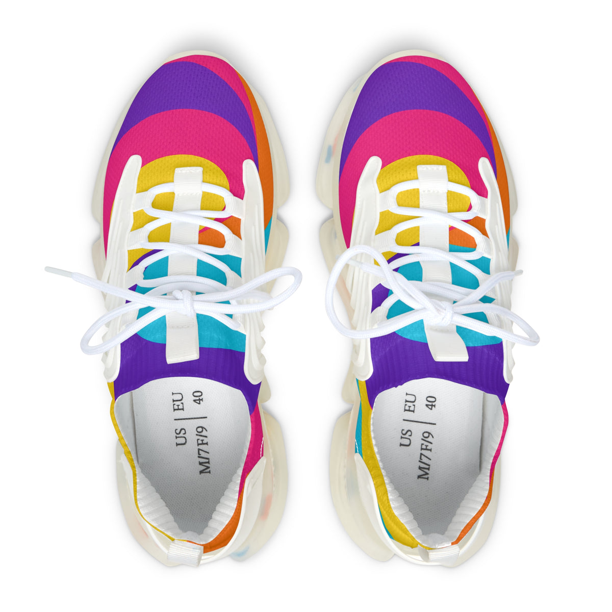 Women's Mesh Sneakers — Colorful Gradient Athletic Shoes for Casual, Running & Everyday Wear