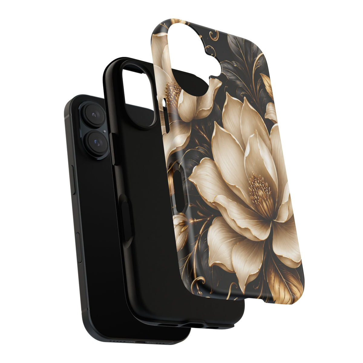 Floral Tough Case — Elegant Gold Magnolia Phone Case