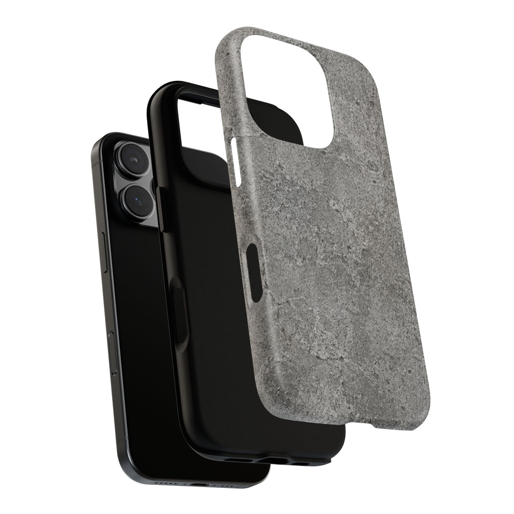 Concrete Texture Phone Case — Rugged Grey Protective iPhone Cover
