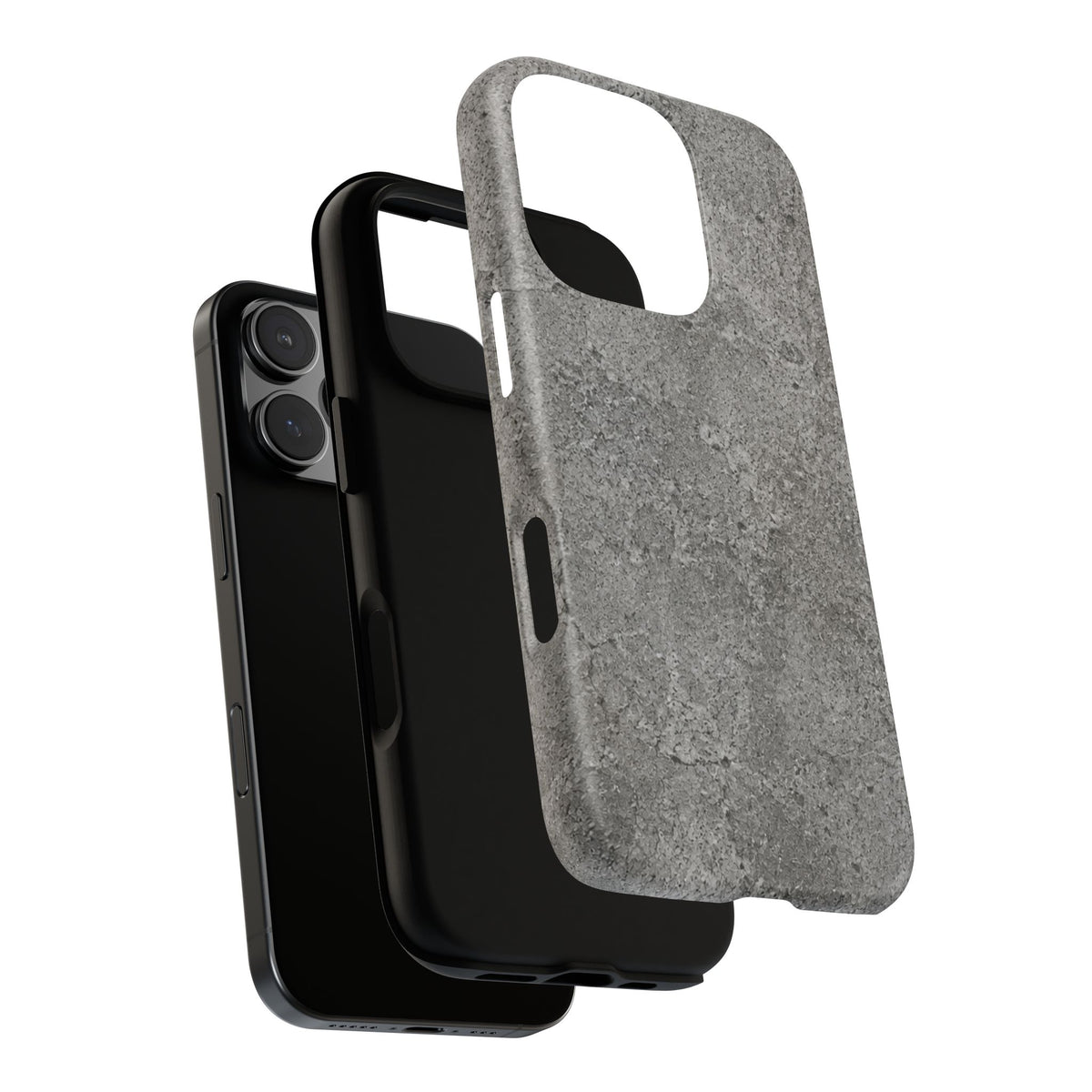 Concrete Texture Phone Case — Rugged Grey Protective iPhone Cover