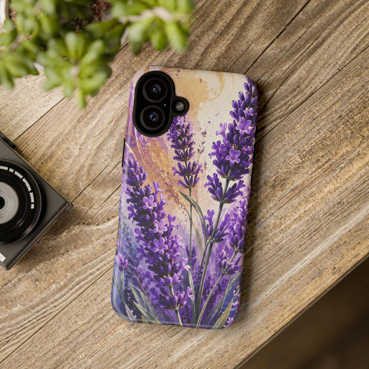 Lavender Bouquet Tough Phone Case — Protective Floral iPhone Case