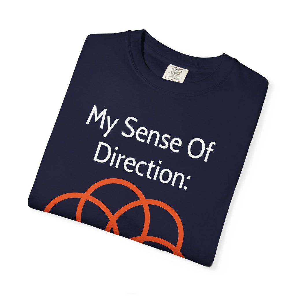 My Sense Of Direction: Compass Flower T-shirt | Funny Directional Tee