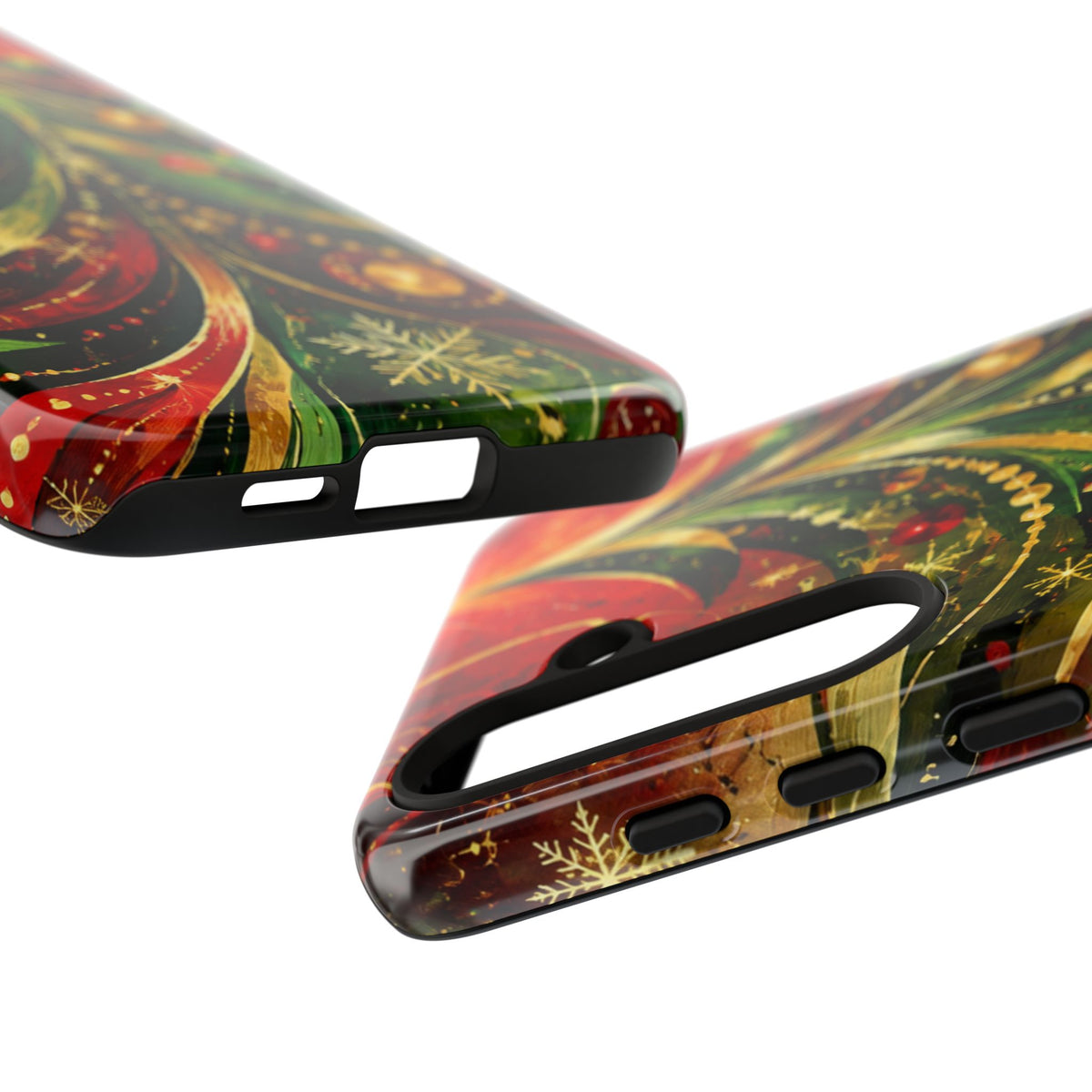 Christmas Tree Tough Phone Case — Festive Red & Green Holiday Phone Cover