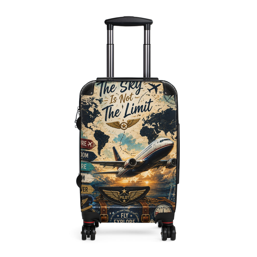 Suitcase - 'The Sky Is Not The Limit' Vintage Pilot Travel Carry-On