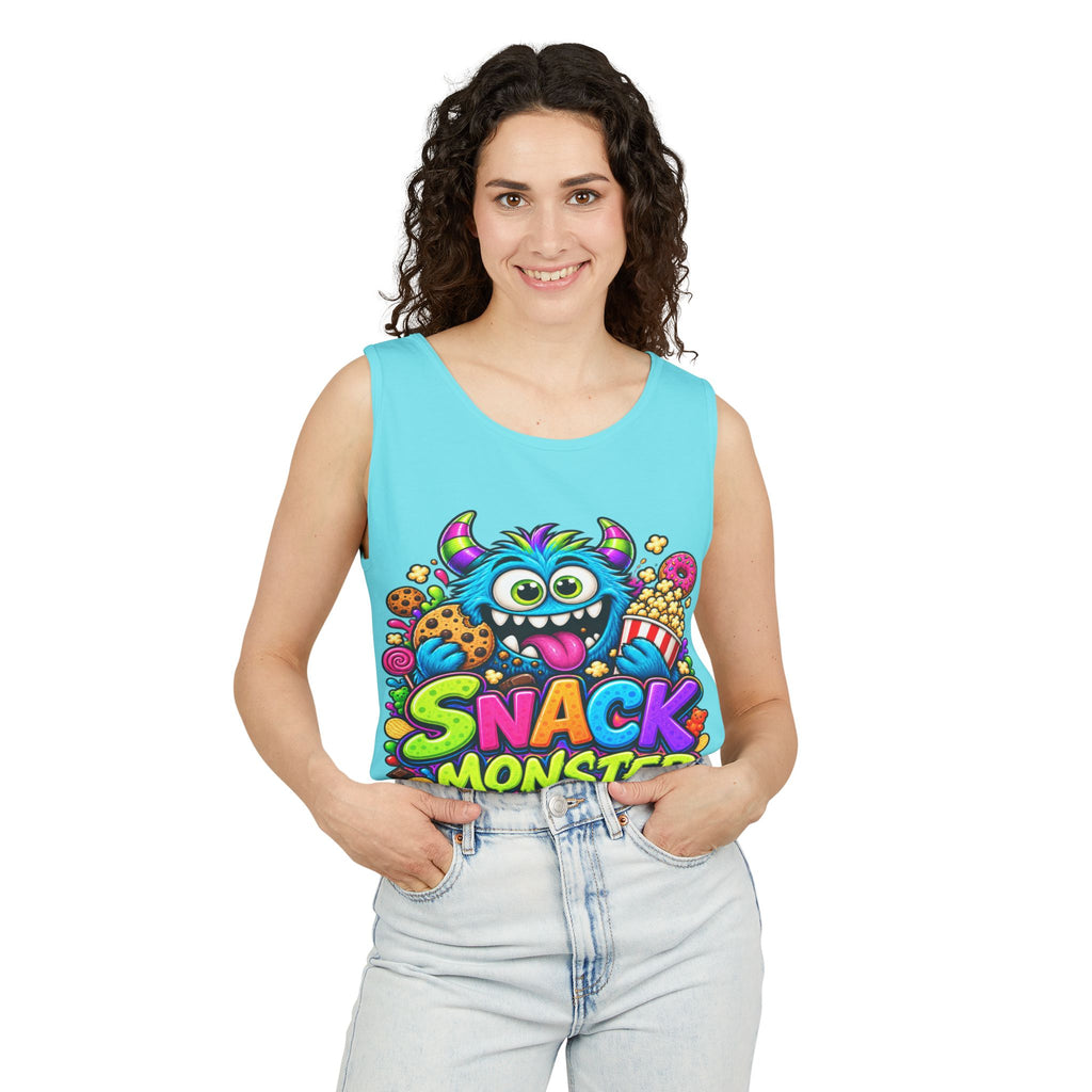 Snack Monster Tank Top | Cute Colorful Monster Snacks Graphic