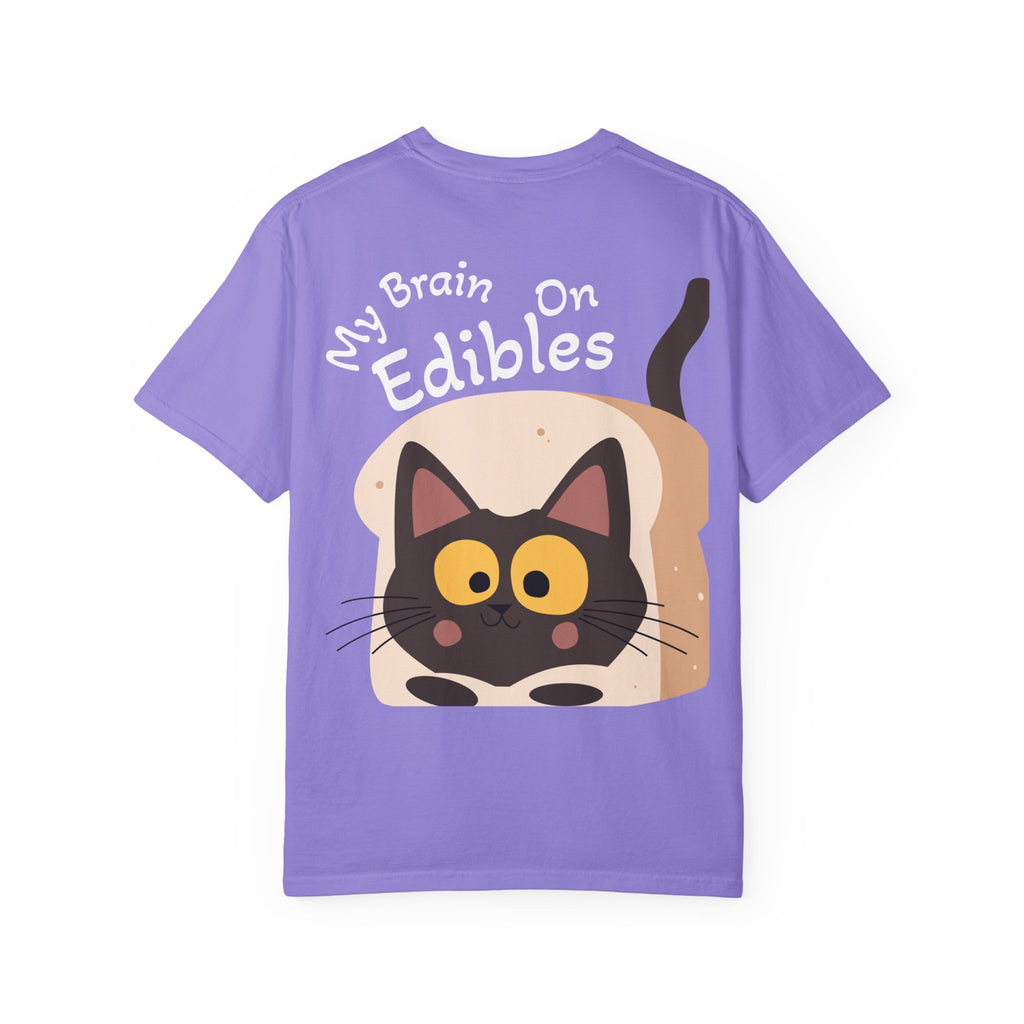Black Cat in Toast T-Shirt | Cute Kawaii Kitty Illustration