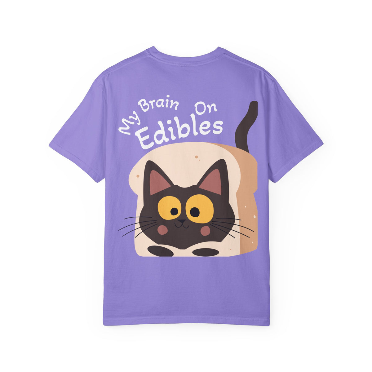 Black Cat in Toast T-Shirt | Cute Kawaii Kitty Illustration