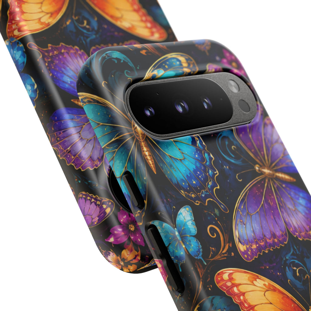 Butterfly Tough Phone Case — Colorful Floral Butterflies Protective Cover
