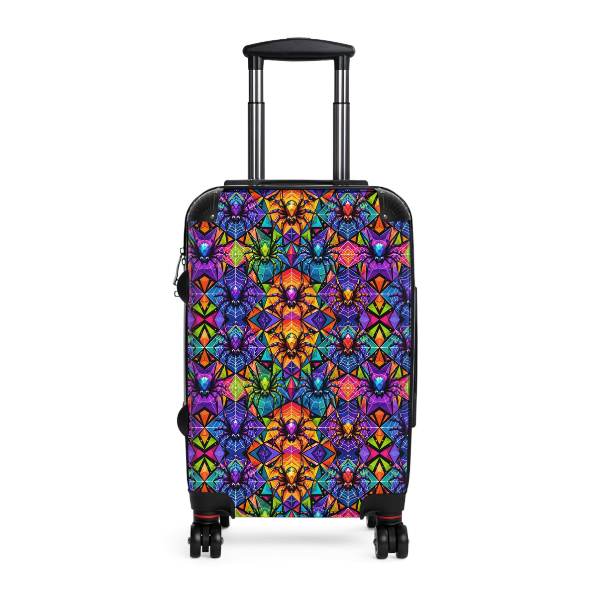 Vibrant Kaleidoscope Suitcase – Colorful Geometric Travel Luggage