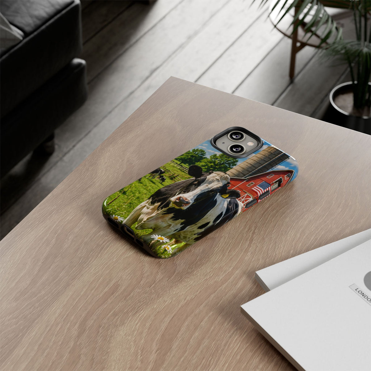 Cow Farm Phone Case — Rustic Barnyard iPhone Cover