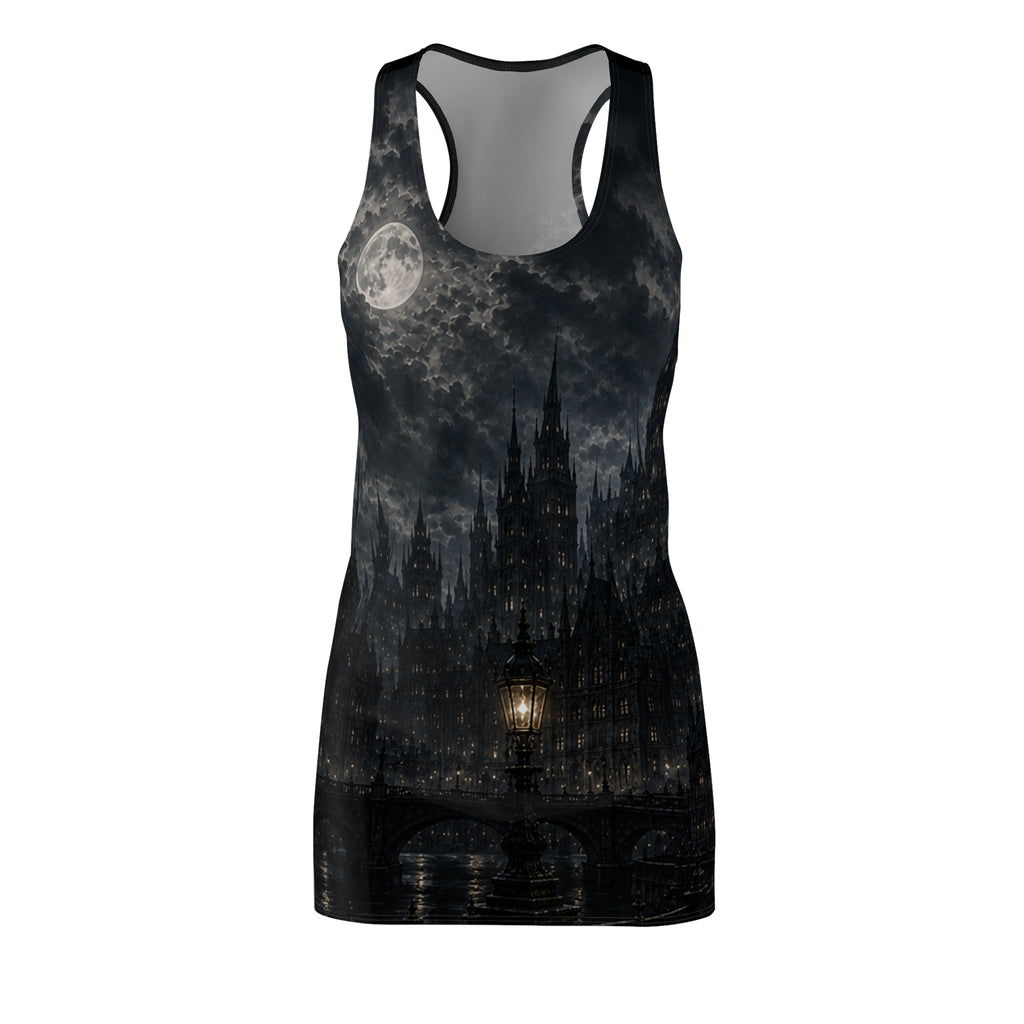 Gothic Moonlit Castle Racerback Dress - Halloween