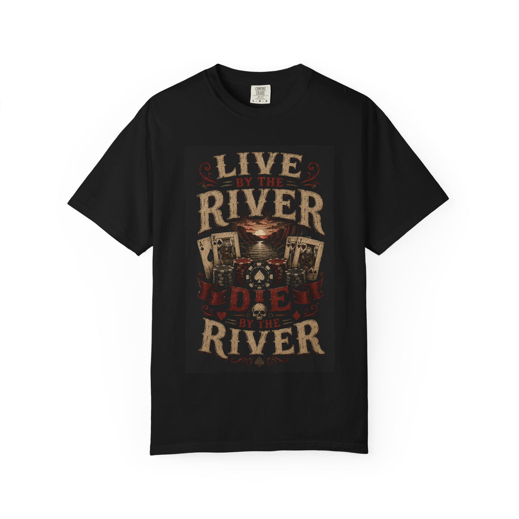 Live by the River graphic T-Shirt | Vintage riverboat design