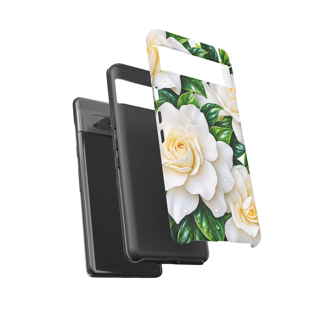 Floral Camellia Tough Case — White Gardenia Phone Cover