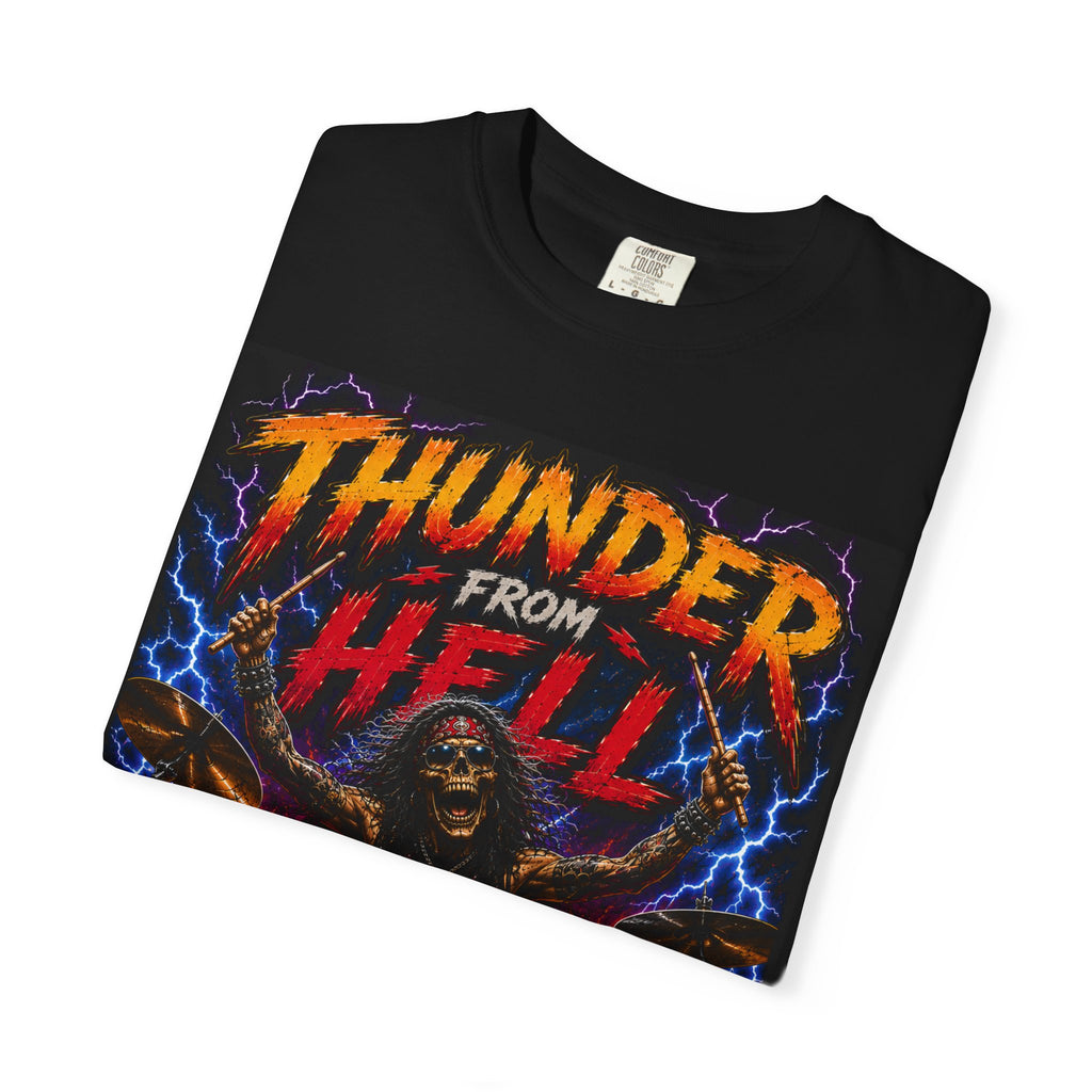 Thunder From Hell Rock N Roll Unisex Garment-Dyed T-shirt
