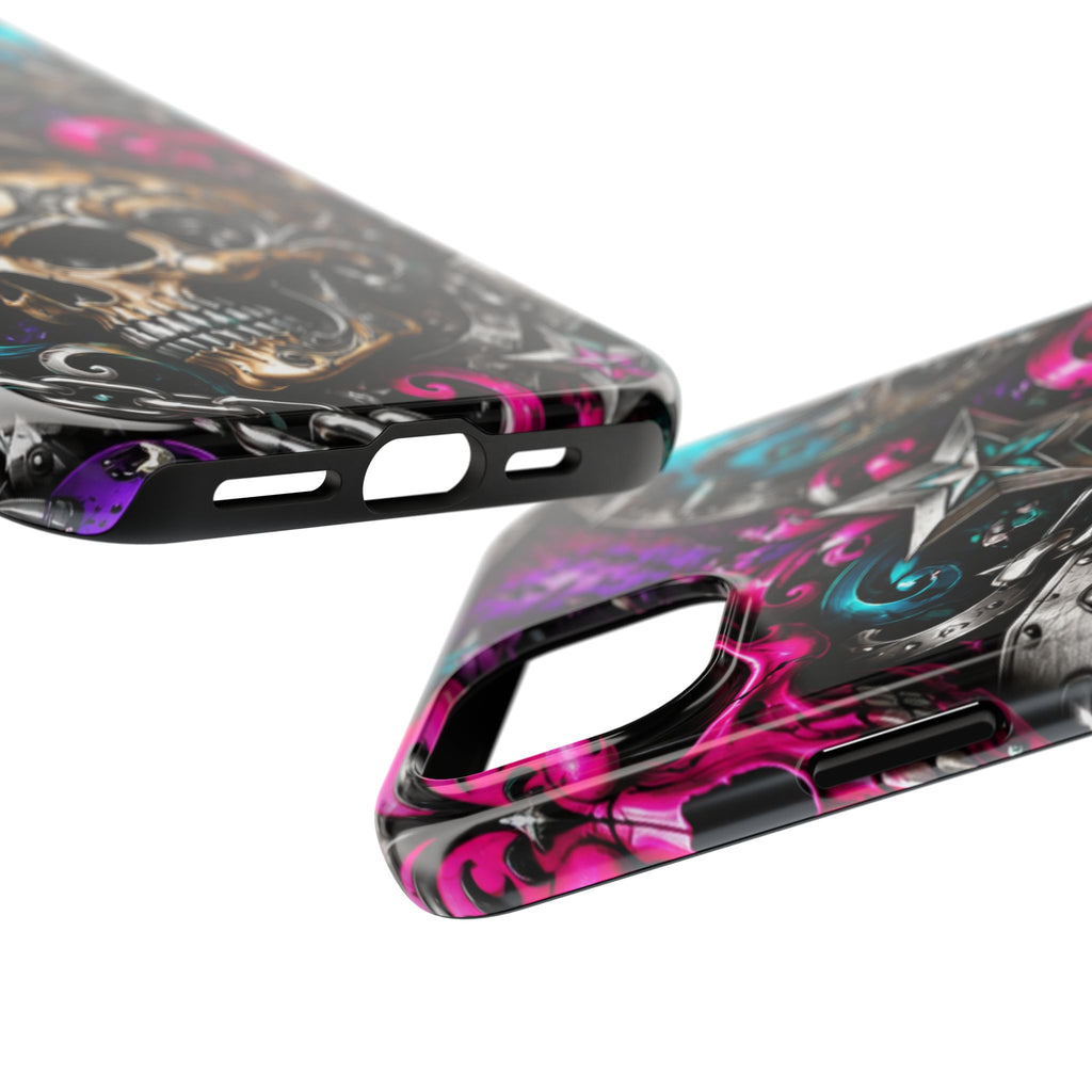 Skull & Stars Tough Phone Case | Colorful Gothic Skull Phone Case