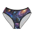 Galaxy Print Women's Briefs — Cosmic Planet Pattern All-Over Print