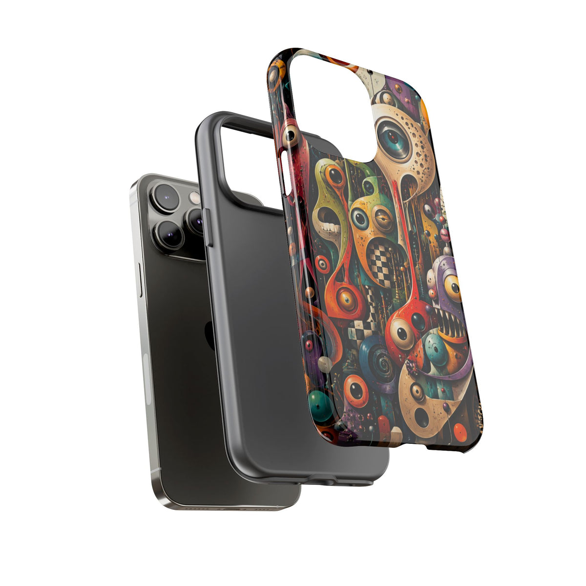 Surreal Monster Art Phone Case — Colorful Abstract Creature Design