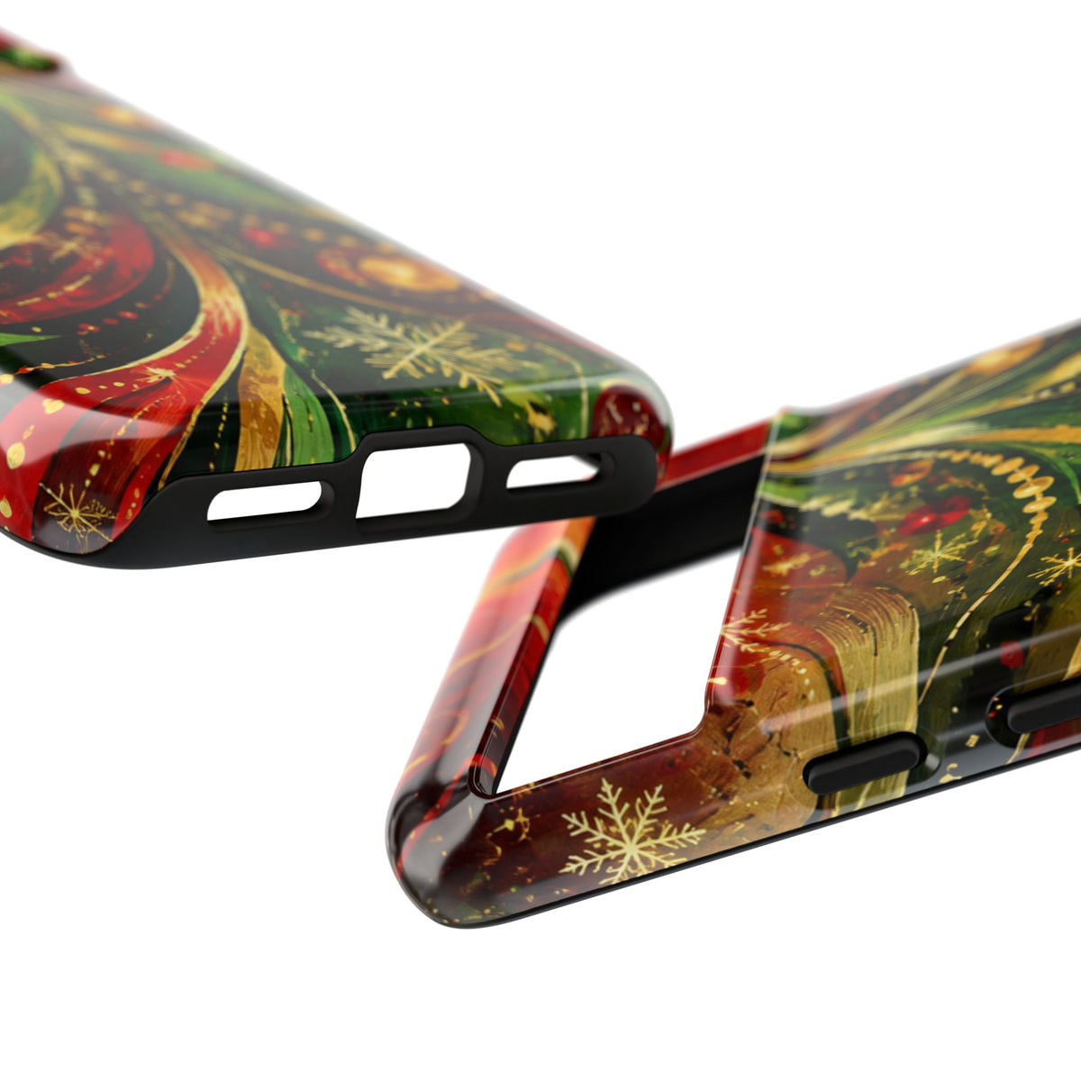 Christmas Tree Tough Phone Case — Festive Red & Green Holiday Phone Cover