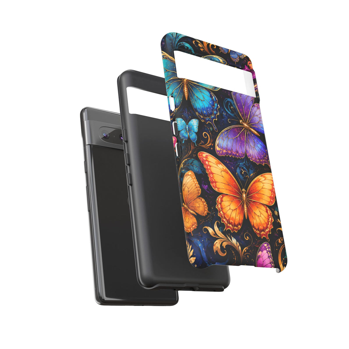 Butterfly Tough Phone Case — Colorful Floral Butterflies Protective Cover