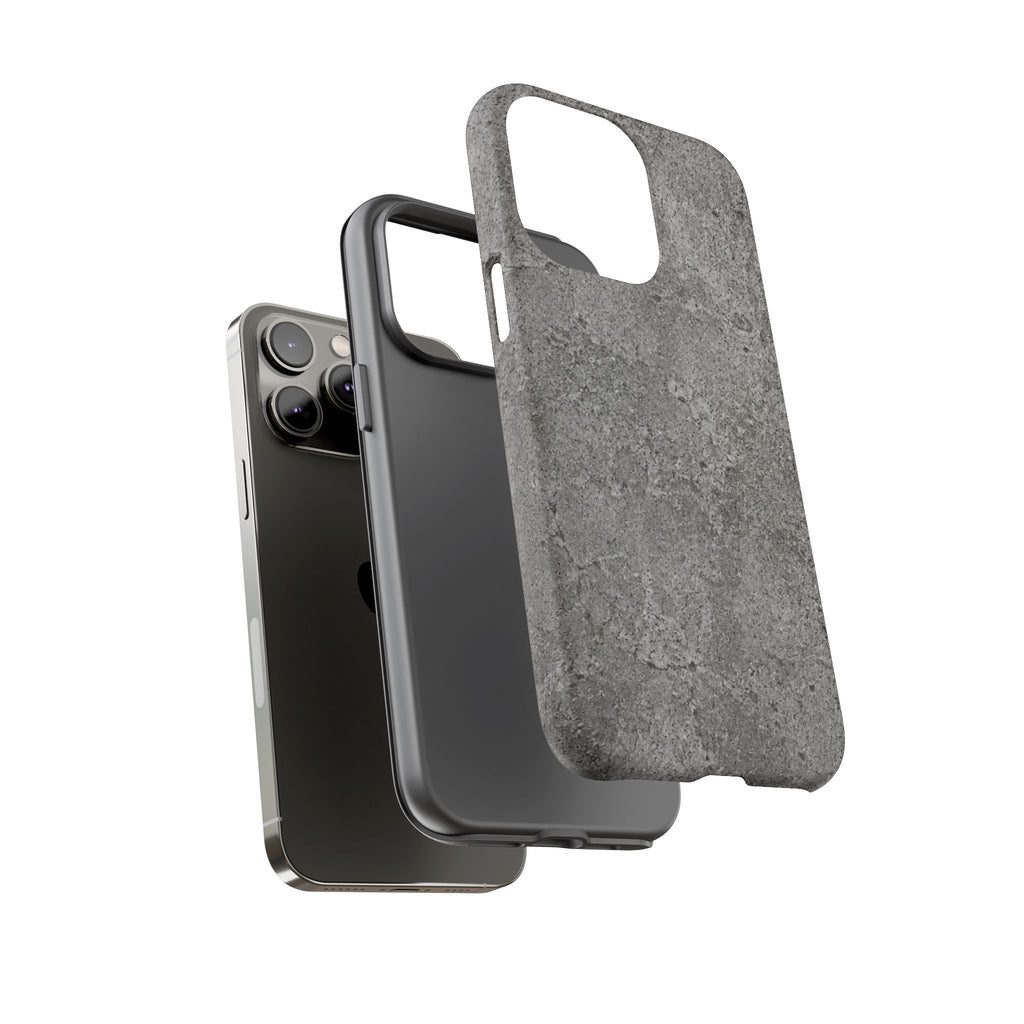 Concrete Texture Phone Case — Rugged Grey Protective iPhone Cover