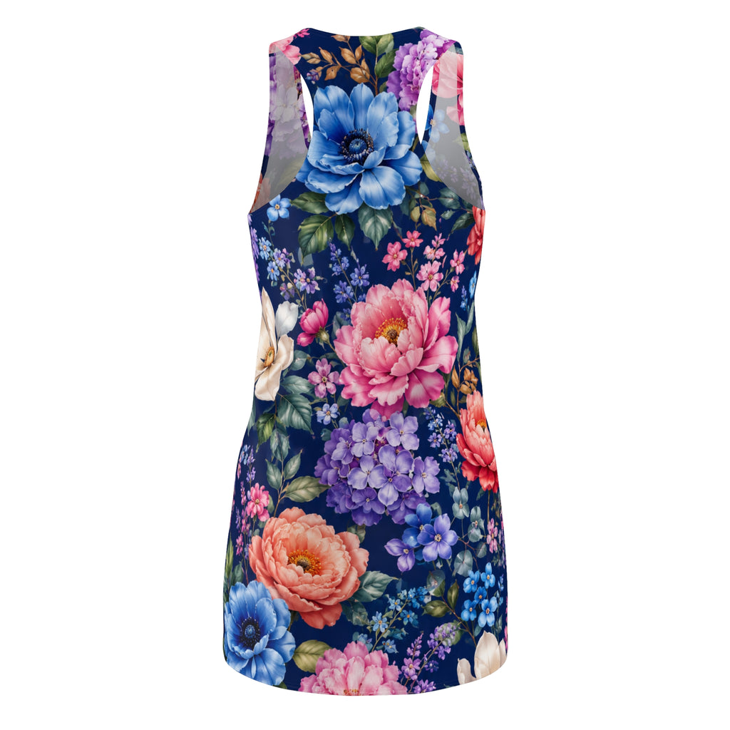 Vintage Floral Racerback Dress | Navy Peony All-Over Print