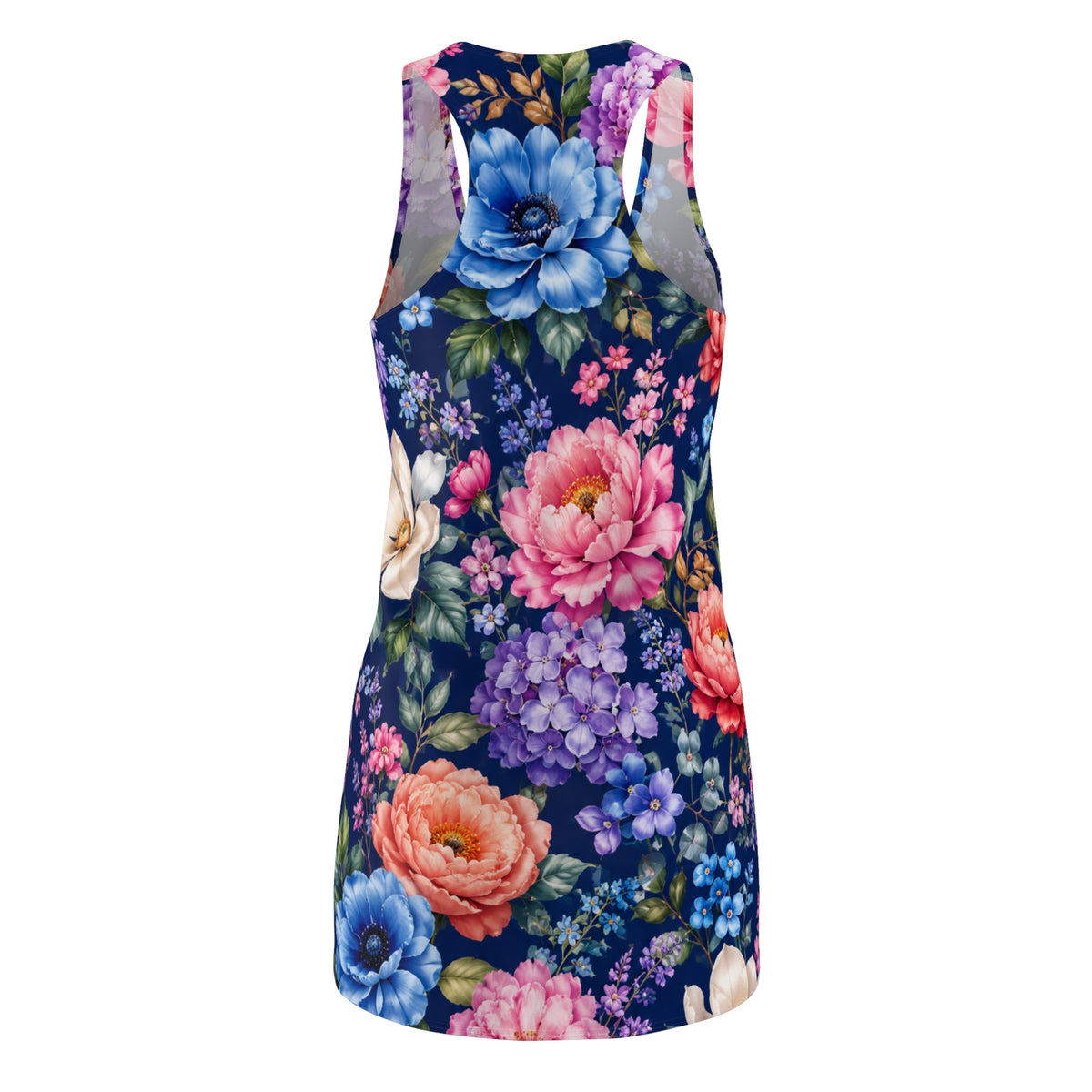 Vintage Floral Racerback Dress | Navy Peony All-Over Print