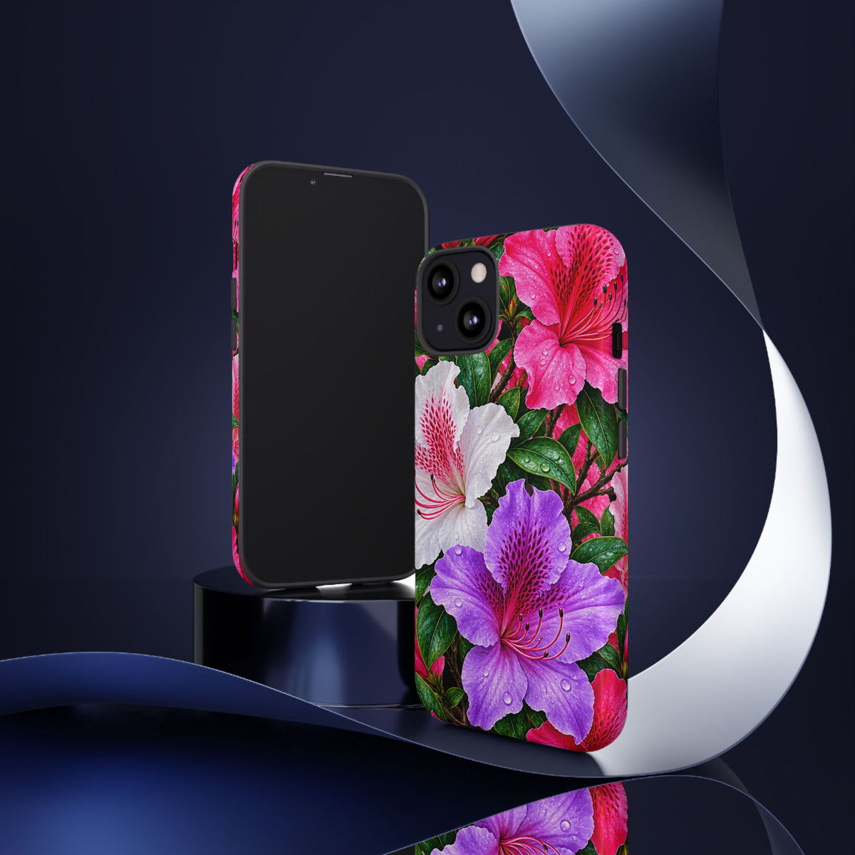 Floral Azalea Phone Case — Vibrant Pink & Purple Blossom Protection