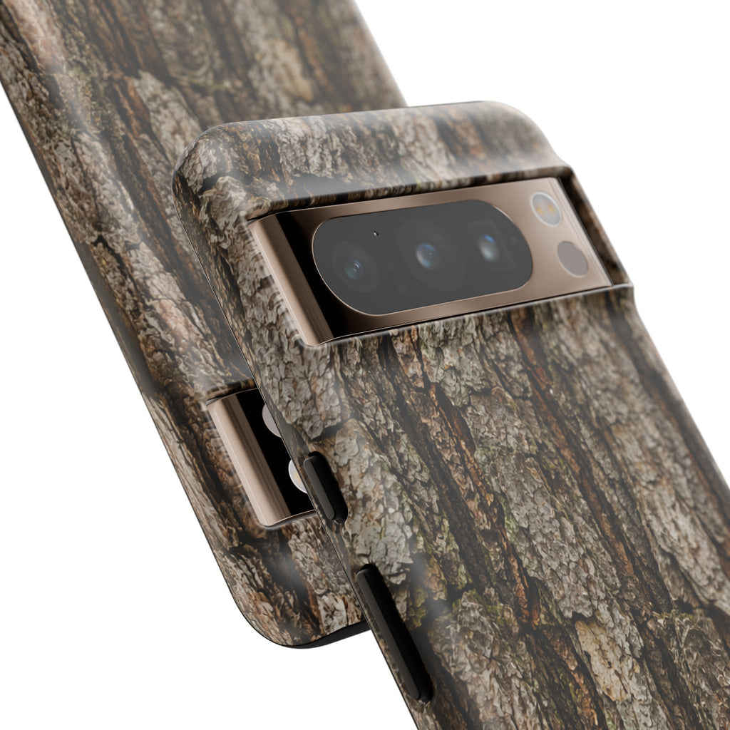 Bark Texture Phone Case - Rugged Woodland Camouflage for Nature Lovers