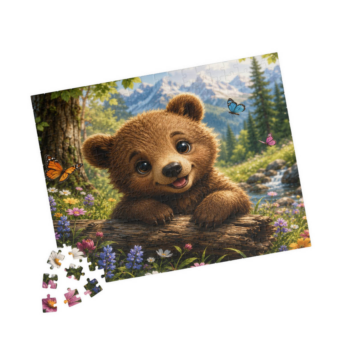 Cute Bear Puzzle – Scenic Forest Baby Bear Jigsaw (110–1014 Pieces)