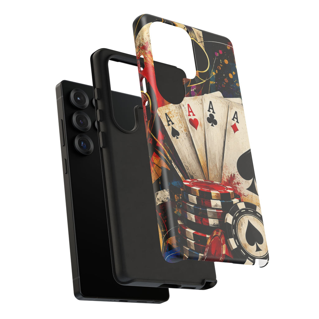 Casino Poker Ace Phone Case — Vintage Playing Cards & Chips Protective Cover