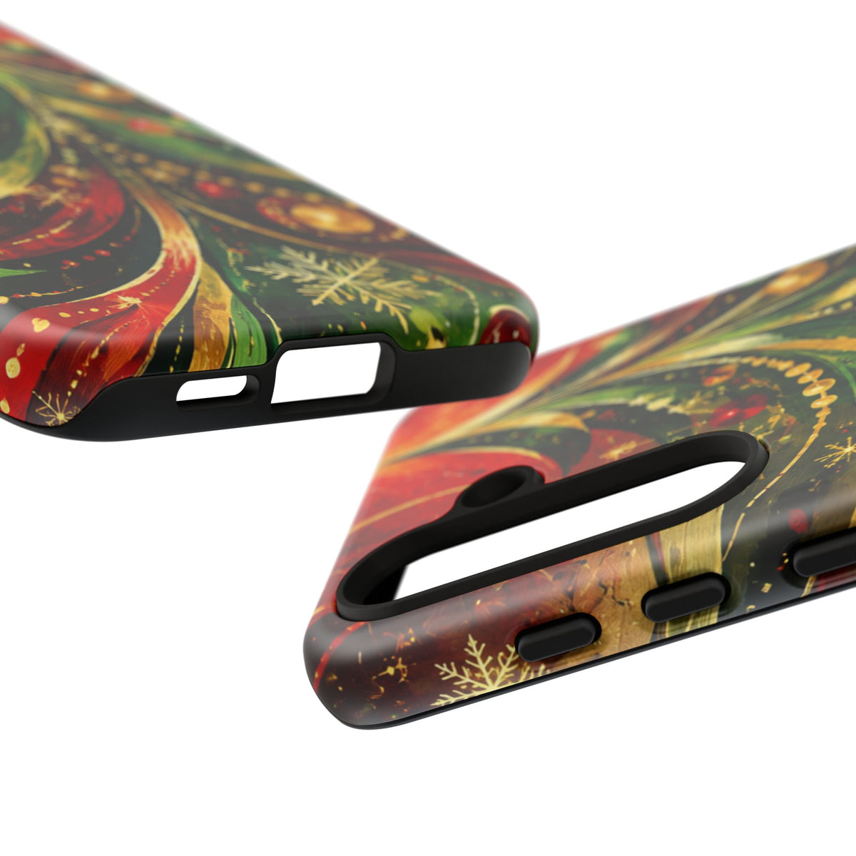 Christmas Tree Tough Phone Case — Festive Red & Green Holiday Phone Cover