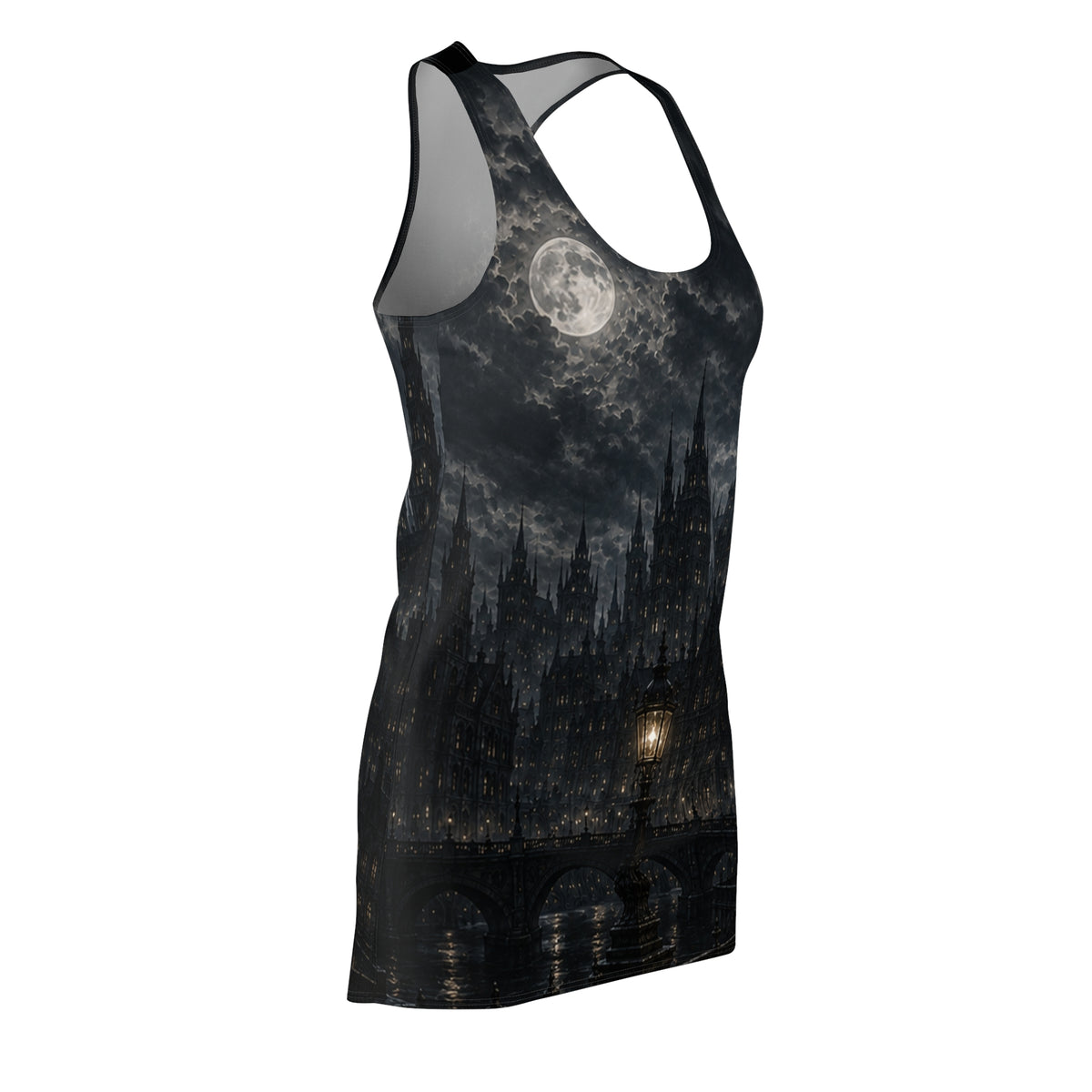 Gothic Moonlit Castle Racerback Dress - Halloween