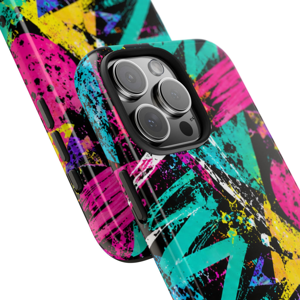 Tough Phone Case — Neon Graffiti Splash Protective Cover