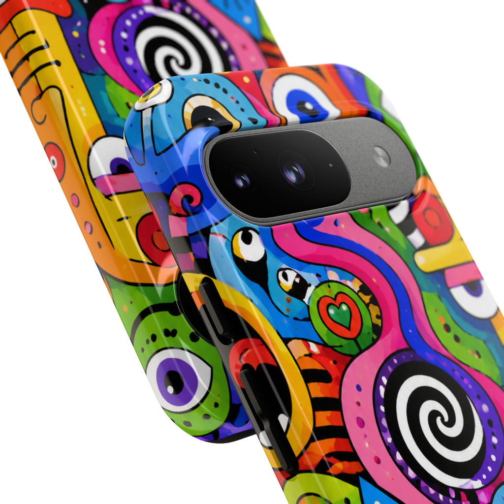 Colorful Abstract Doodle Tough Phone Case