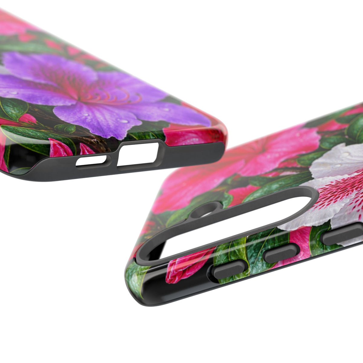 Floral Azalea Phone Case — Vibrant Pink & Purple Blossom Protection