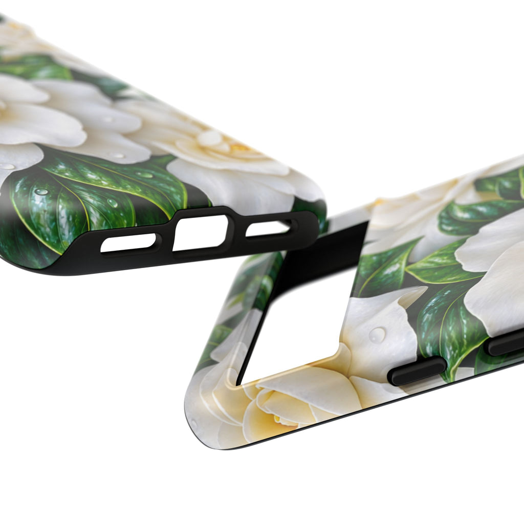 Floral Camellia Tough Case — White Gardenia Phone Cover