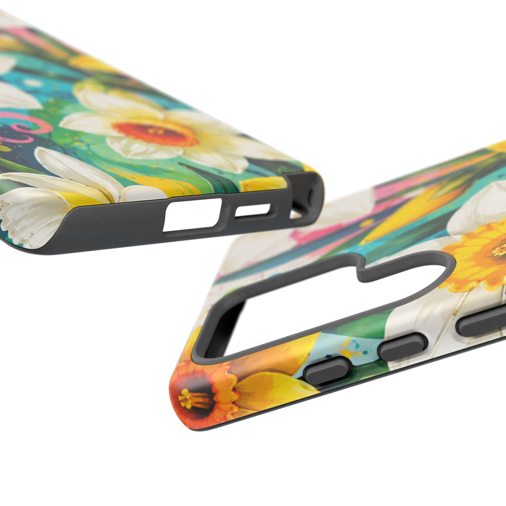 Daffodil Floral Phone Case — Bright Spring Garden Protective Cover