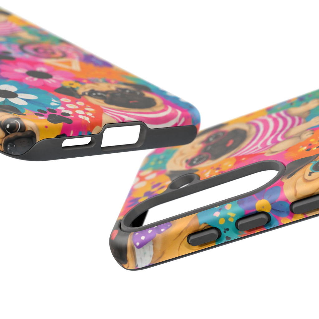 Pug Pop Art Phone Case — Colorful Pug Pattern Tough Case