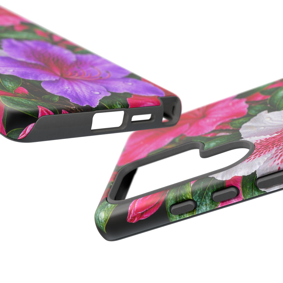 Floral Azalea Phone Case — Vibrant Pink & Purple Blossom Protection