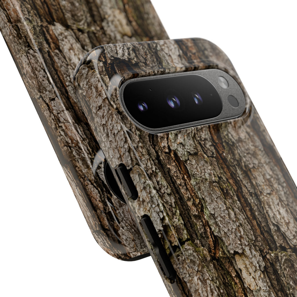 Bark Texture Phone Case - Rugged Woodland Camouflage for Nature Lovers