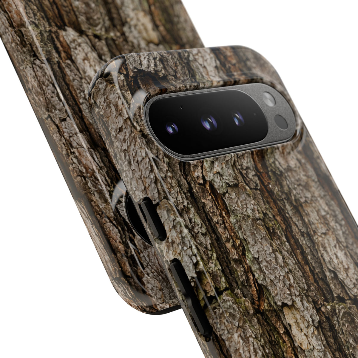 Bark Texture Phone Case - Rugged Woodland Camouflage for Nature Lovers