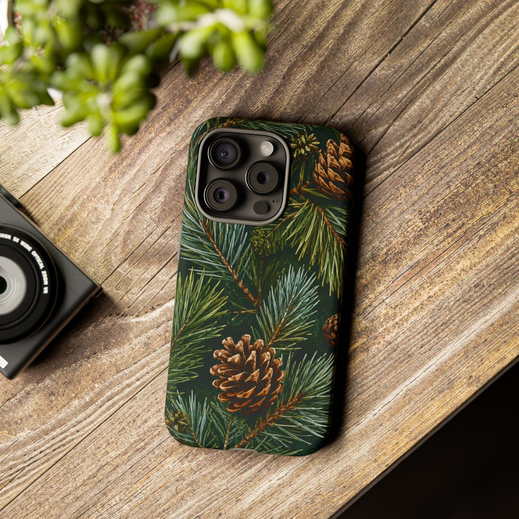 Pinecone Pines Phone Case — Festive Evergreen iPhone Cover
