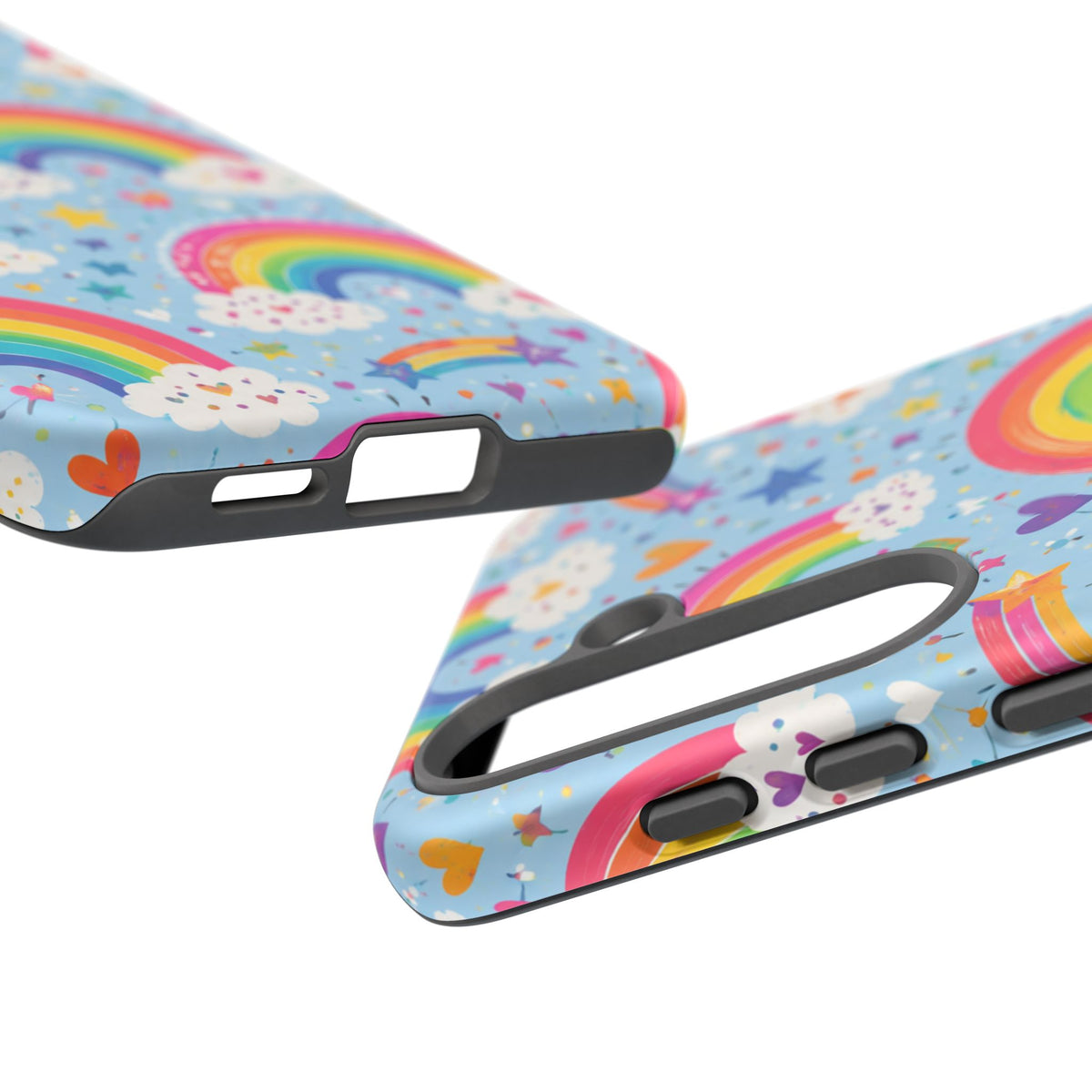 Rainbow Clouds Phone Case — Cute Pastel Rainbow Pattern Tough Case